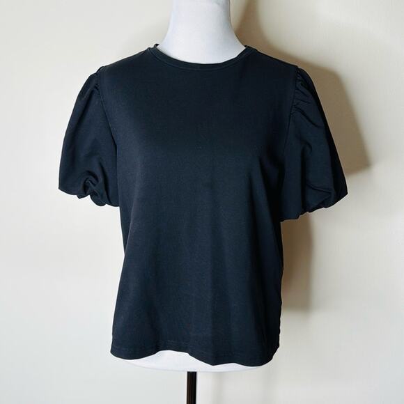 Walter Baker Black Harley Puff Sleeve Top - Picture 2 of 7